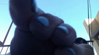 Mis dedos de los pies bien cerca!