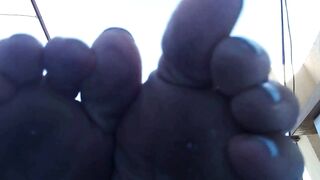 Mis dedos de los pies bien cerca!