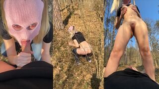 Freaky Teen Caught Peeing Outdoors. Made me Cum On Command