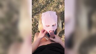 Freaky Teen Caught Peeing Outdoors. Made me Cum On Command