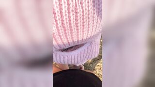 Freaky Teen Caught Peeing Outdoors. Made me Cum On Command