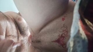 Tiny innocent schoolgirl with braces & pink hair wearing a tiny skirt gets fucked and gets a facial
