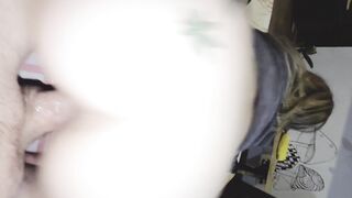 masturbation ends in sex with cum in the ass