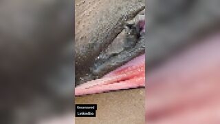Ladykaiyo Red Panty Teaser, Close-Up on Pretty Pink Pussy