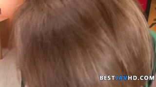 Sexy steaming Asian mega-slut produces a dumping facial ending to porn play.