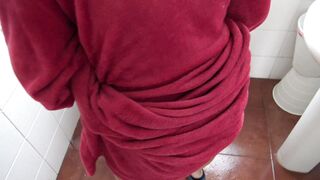horny stepson begged me piss in front of him so he can jerk off his cock