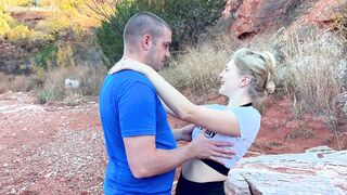 barely legal TEEN lets a RANDOM hiker give HUGE CREAMPIE on the trail - Sunny Blondy (preview)