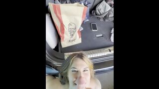 Fucked by a Stranger at KFC Parking Lot — Walk of Shame with Cum on My Face