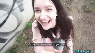 Public Agent - College art Student with natural tits dares to have sex outside for first time