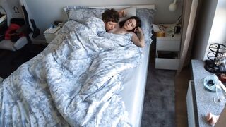 Quick morning sex of a real couple
