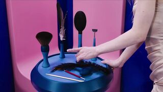 Cute Brunette Brill Angel Tied Up and Tickled - Feather Feet Tickling with Petite Nata Gold