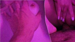 After Getting Fucked, Horny Little Brunette Slut Fingers Her Wet Tight Pussy Hard and Moans Loudly