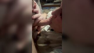 Slow sensual cock sucking