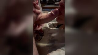 Slow sensual cock sucking
