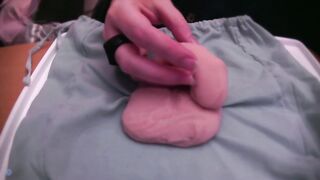 playing with a very soft and limp fake cock [no audio]