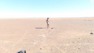 Sexcation Part 3 - bathing in the middle of the desert a nd giving daddy a blowjob