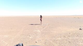Sexcation Part 3 - bathing in the middle of the desert a nd giving daddy a blowjob