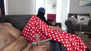egyptian stepmom could not resist her stepson flashing his big cock