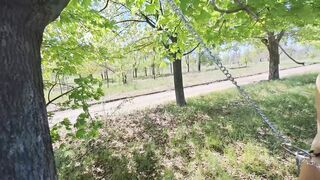 BDSM. Sex slave on a walk