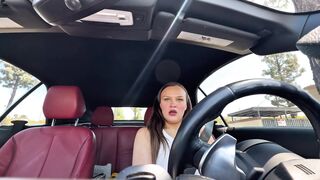 Using My Remote Controlled Vibrator in The Starbucks Drive Thru And Cumming