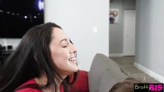 Cock Thirsty Stepsis Selena Ivy is ONLY Quiet When She Has A Big DICK In her Mouth
