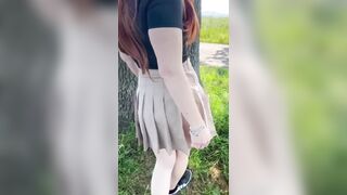 In the countryside I give a blowjob to a stranger!