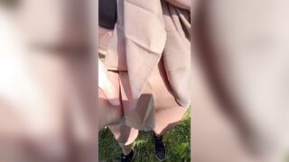 In the countryside I give a blowjob to a stranger!