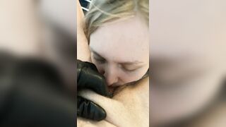 POV Lesbian Oral Slut Sucking My Big Clit