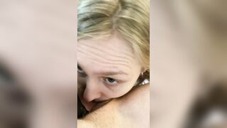 POV Lesbian Oral Slut Sucking My Big Clit