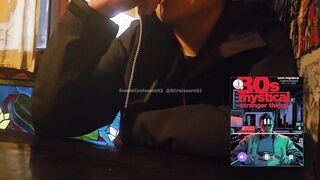 She's cumming like crazy in a public bar with remote-controlled vibrators. She asks to stop...
