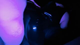 Big booty, masked MILF, wearing leather outfit gets smashed hard and fast doggy.