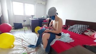 Amateur wife tries on clothes and cuts them off. Latina hairy pussy, big tits.