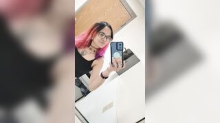 Public Bathroom Titty Tease