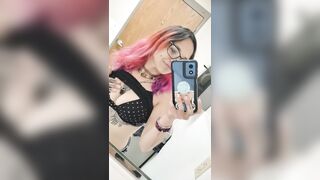 Public Bathroom Titty Tease