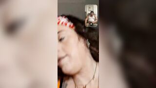 Hot Girl in Orange Lingerie Fingers Her Pussy and Ass While Masturbating With Hot Guy On Webcam