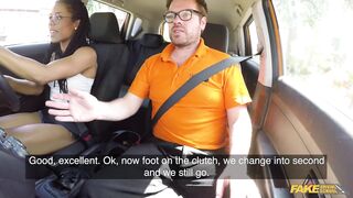 World Famous Pornstar KIRA NOIR Creampied after a British Driving Lesson - Fake Driving School