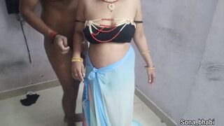 Indian Desi bhabhi sona sex in hot sexy saree. Indian saree fuck.