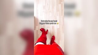 femdom - red heels bigger than your xx