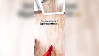 femdom - red heels bigger than your xx