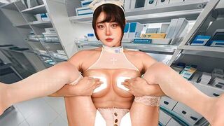 ASMR Hot Nurse Girl Fell On You Role Play | Ear Massage, Face Touching and Mouth Sound