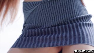 TUSHYRAW Sexy Redhead Little Dragon Gapes Her Perfect Ass