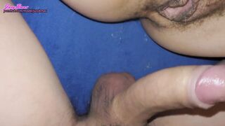 Romantic fuck in my hairy pussy