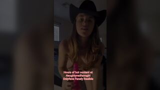 Horny Big Ass Redhead fucks herself in both holes, Squirting on the Farm and Bedroom!