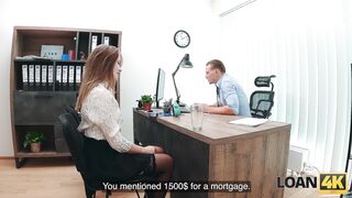 LOAN4K. Naughty babe seduced a stranger in the office and got spanked for her slutty behavior
