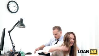 LOAN4K. Naughty babe seduced a stranger in the office and got spanked for her slutty behavior