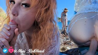 Came on Ass at Beach After a Great Blowjob