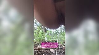 Lagoon Sounds Make Jungle Slut Release Long Wet Piss While Moaning Softly