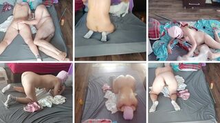 Crazy sex with a hot amateur couple. I cum on my wife's ass.