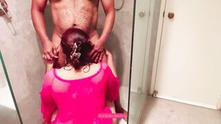Indian MILF’s Wild Shower Sex with Step Dad - Rough Anal, Deep Throat, Hair Pulling & Moaning