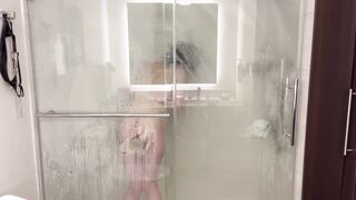 A glass shower in the hotel room?